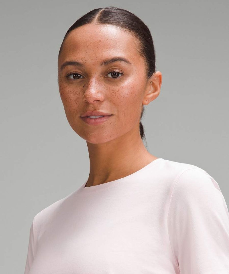Camiseta Lululemon Love Curved-Hem Crewneck Mujer Rojas Claro Chile | 632LZPCNX