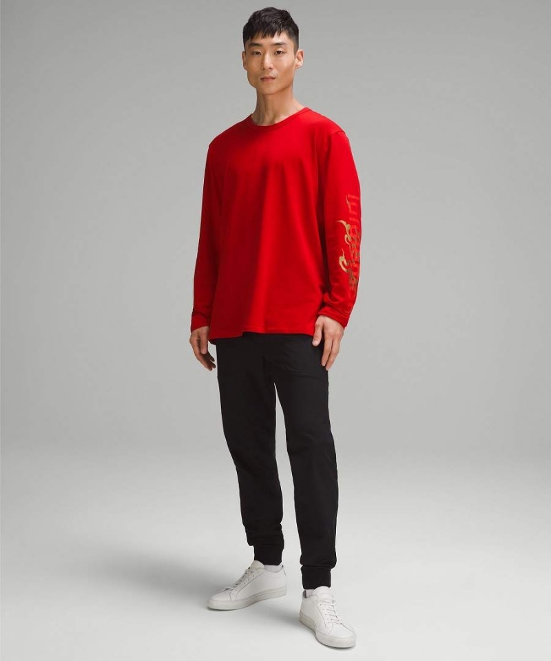 Camiseta Lululemon Lunar New Year Fundamental Hombre Rojas Oscuro Chile | 851OEKZFD
