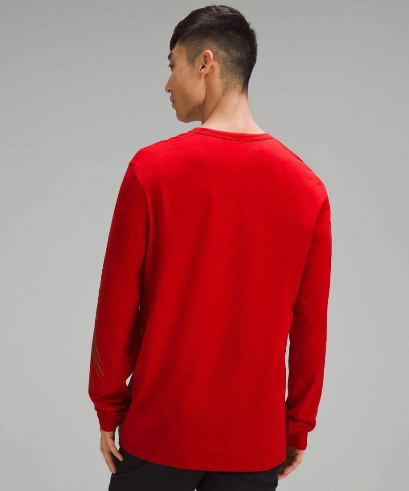 Camiseta Lululemon Lunar New Year Fundamental Hombre Rojas Oscuro Chile | 851OEKZFD