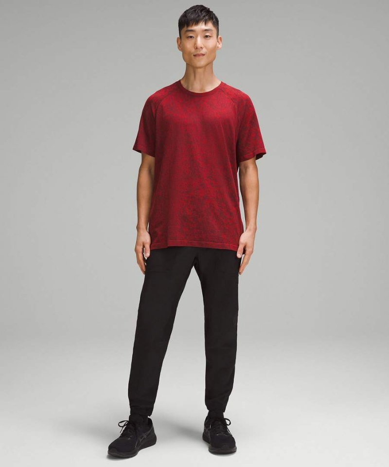 Camiseta Lululemon Lunar New Year Metal Vent Tech Corta-Sleeve Hombre Rojas Oscuro Chile | 341RESIGL