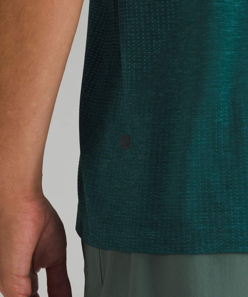Camiseta Lululemon Metal Vent Tech Corta-Sleeve Hombre Turquesa Chile | 759NBRGEQ