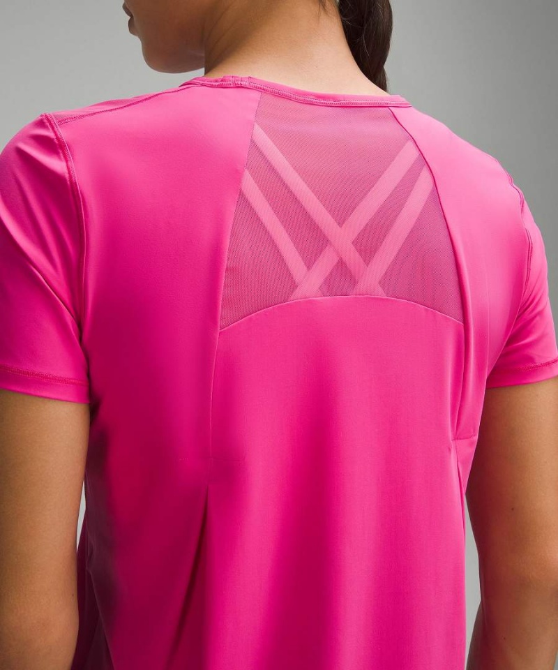 Camiseta Lululemon Sculpt Corta-Sleeve Mujer Rosas Chile | 189PSEBFR