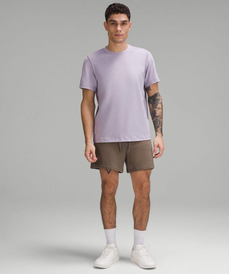 Camiseta Lululemon Soft Jersey Corta-Sleeve Hombre Moradas Moradas Chile | 439QELSMB