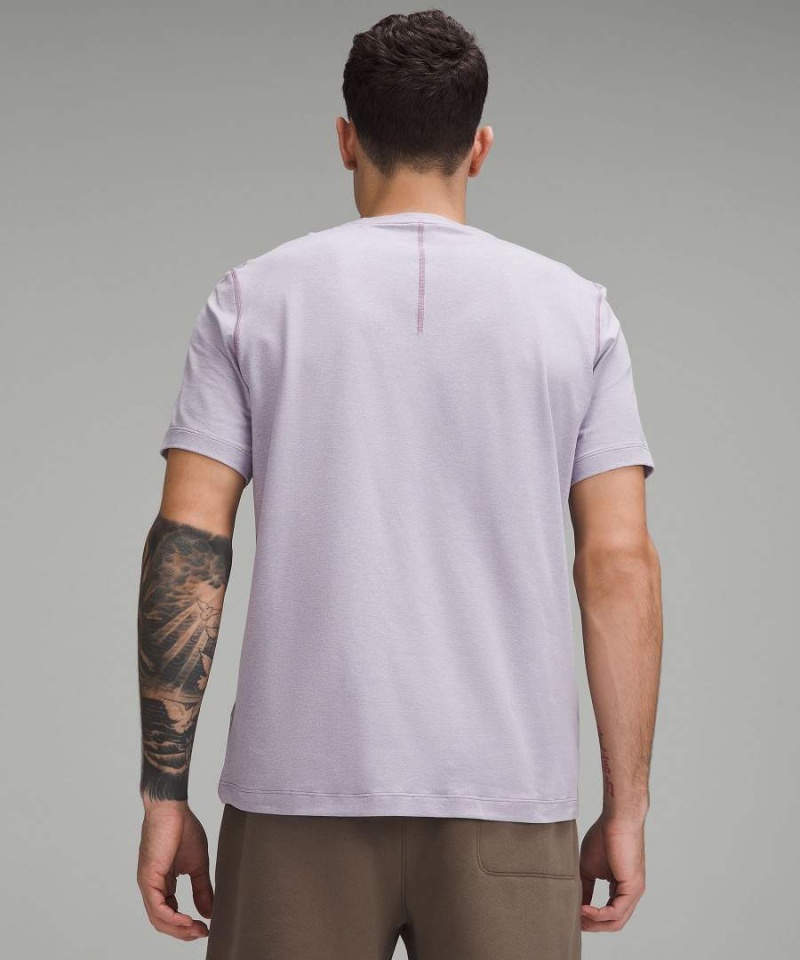 Camiseta Lululemon Soft Jersey Corta-Sleeve Hombre Moradas Moradas Chile | 439QELSMB