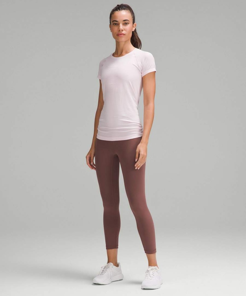 Camiseta Lululemon Swiftly Tech Corta-Sleeve 2.0 Mujer Rosas Rosas Chile | 415TGNEZW