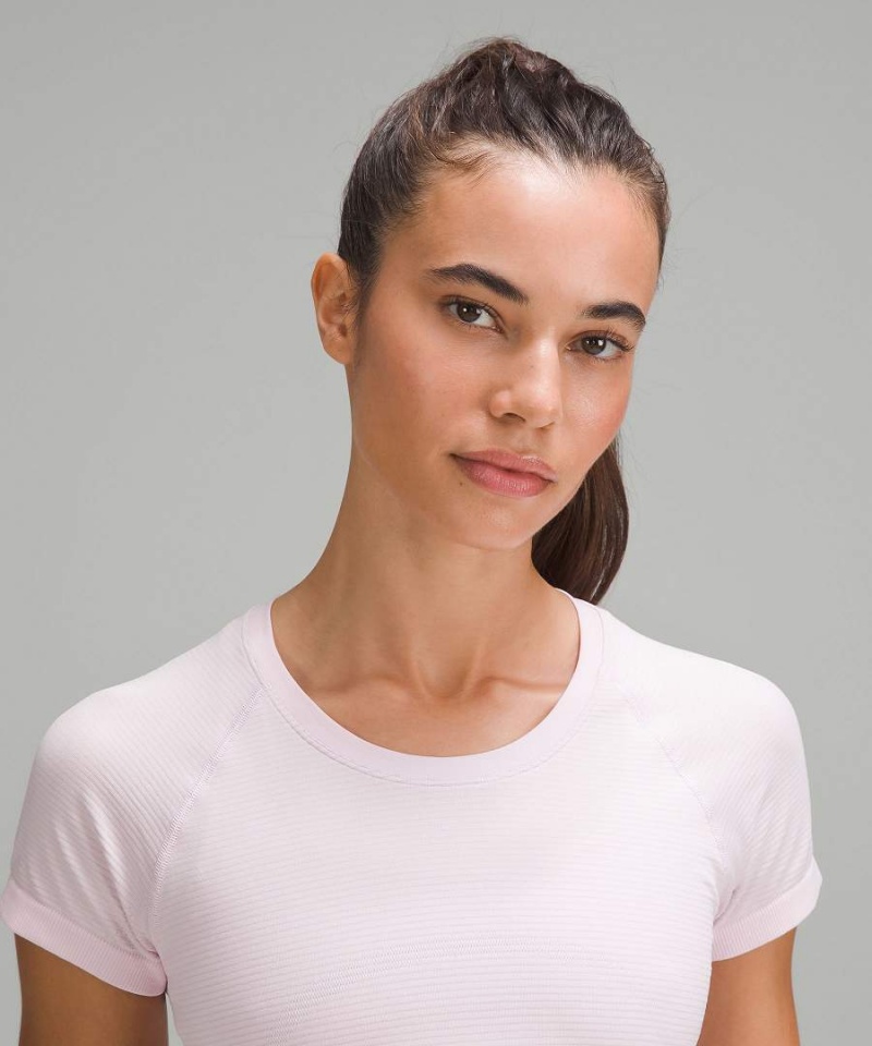 Camiseta Lululemon Swiftly Tech Corta-Sleeve 2.0 Mujer Rosas Rosas Chile | 415TGNEZW
