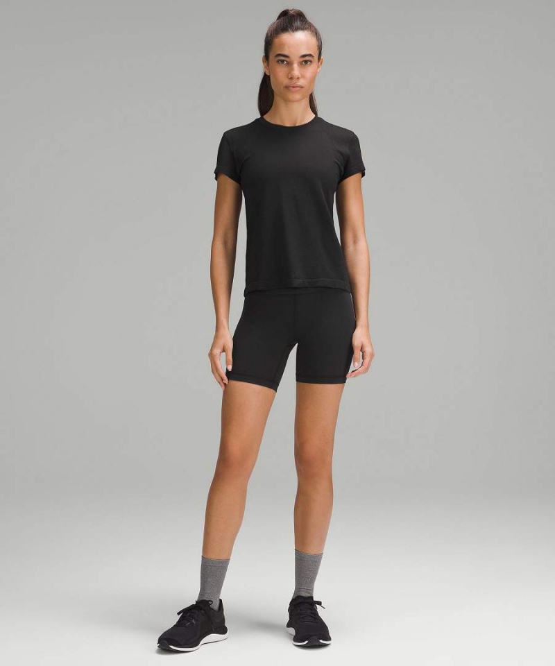 Camiseta Lululemon Train to Be Corta-Sleeve Mujer Negras Negras Chile | 241YISBGA