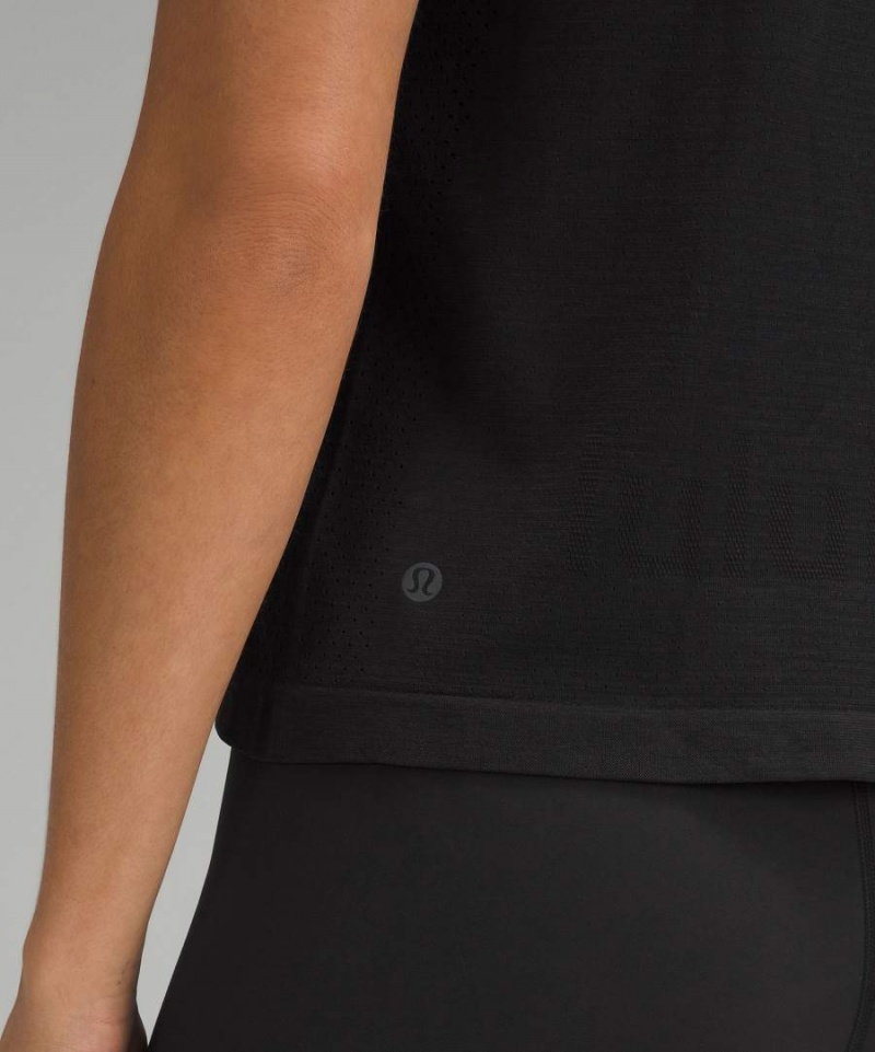Camiseta Lululemon Train to Be Corta-Sleeve Mujer Negras Negras Chile | 241YISBGA