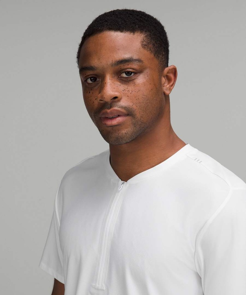 Camiseta Lululemon Vented Tenis Corta-Sleeve Hombre Blancas Chile | 675DFZWSJ