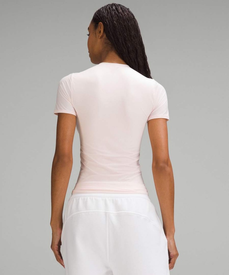 Camiseta Lululemon Wundermost Ultra-Soft Nulu Hip-Length Crew Corta-Sleeve Mujer Rojas Claro Chile | 349HUNKIR