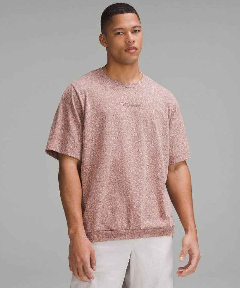 Camiseta Lululemon lab Algodon-Blend Estampadas Hombre Rosas Chile | 768JNVQIC