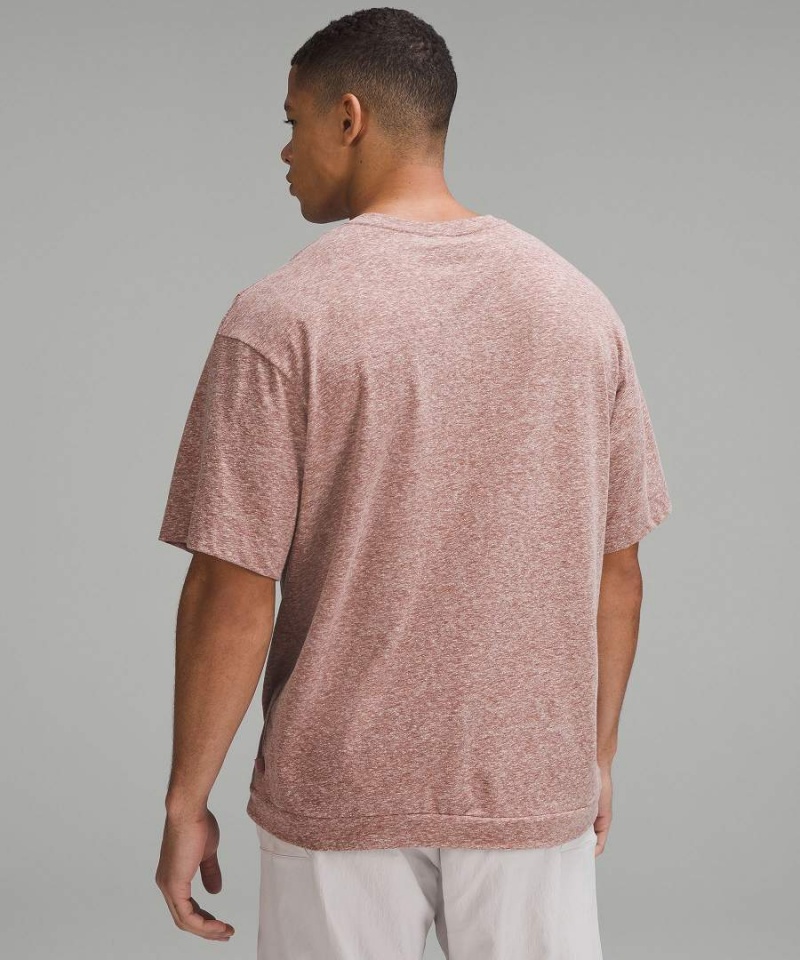 Camiseta Lululemon lab Algodon-Blend Estampadas Hombre Rosas Chile | 768JNVQIC