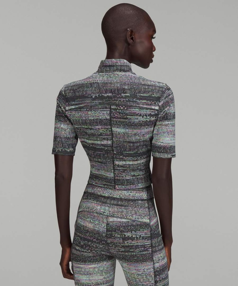 Camiseta Lululemon lab Jacquard Mock Neck Mujer Multicolor Chile | 453PGZRMU