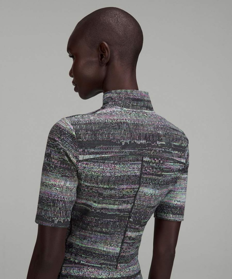 Camiseta Lululemon lab Jacquard Mock Neck Mujer Multicolor Chile | 453PGZRMU