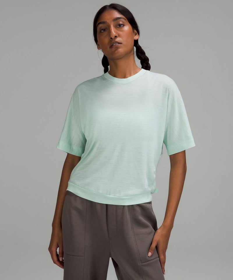 Camiseta Lululemon lab Merino Lana-Blend Boxy Mujer Verde Chile | 427SXTCBP