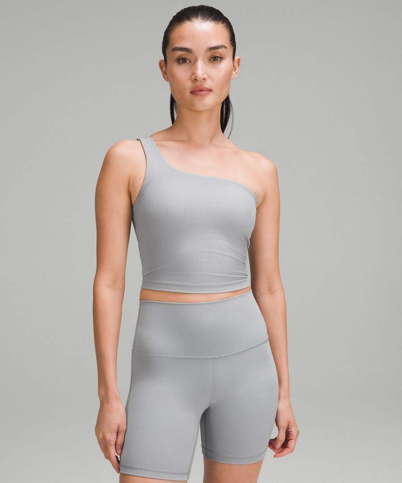 Camiseta sin Manga Lululemon Acanalado Nulu Asymmetrical Yoga Mujer Gris Chile | 640XMUAPW