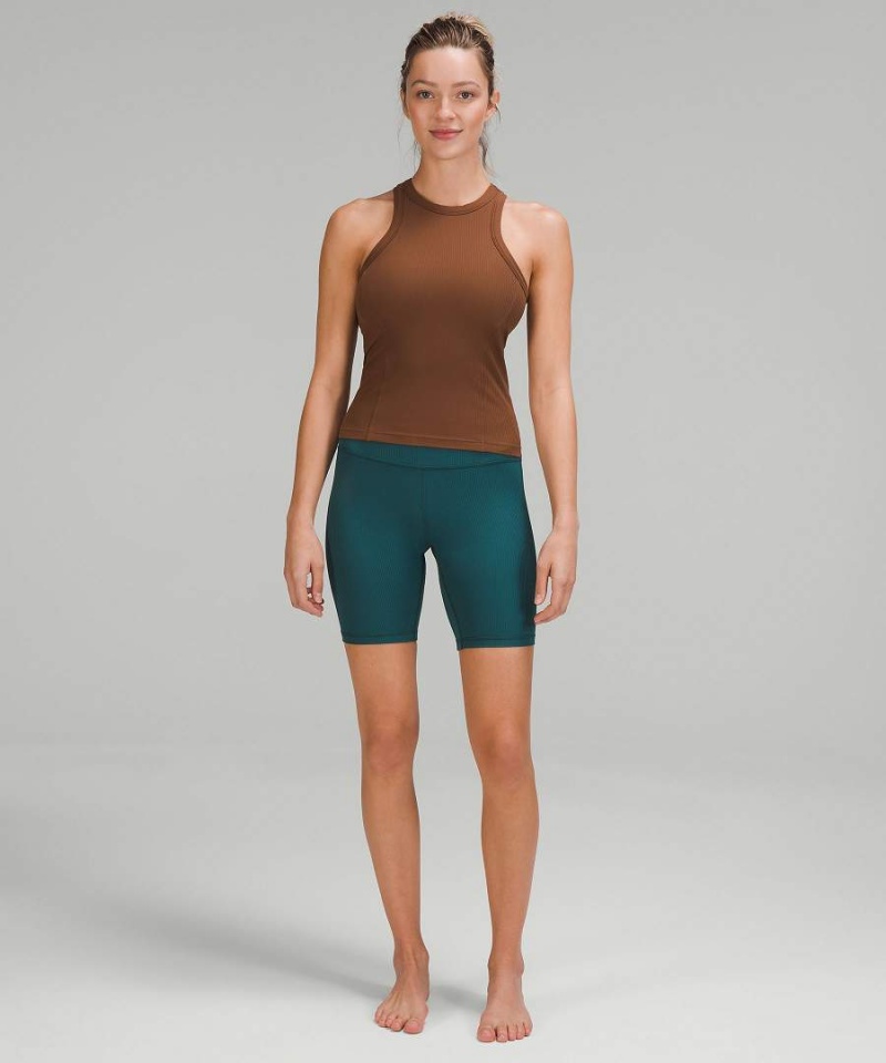 Camiseta sin Manga Lululemon Acanalado Nulu Racerback Yoga Mujer Marrones Chile | 837ENHMGX