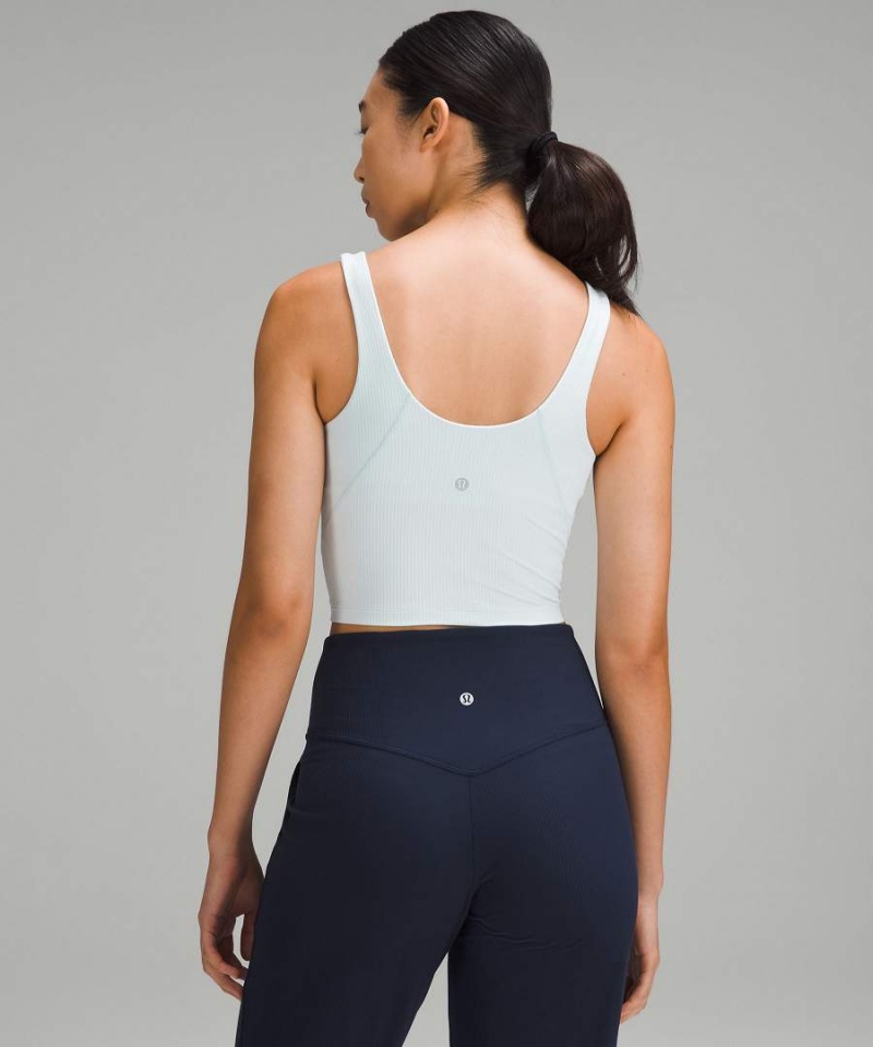 Camiseta sin Manga Lululemon Align™ Acanalado Henley Mujer Azules Chile | 531HPBNTD