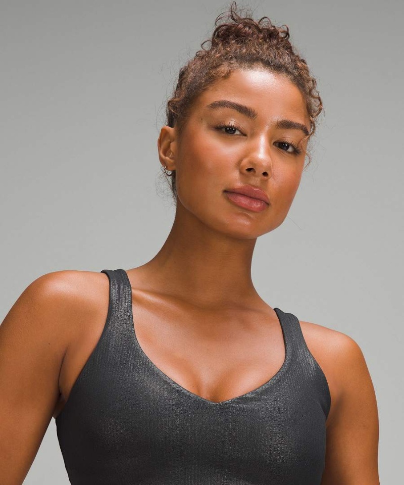 Camiseta sin Manga Lululemon Align™ Acanalado Shine Mujer Beige Chile | 570QLIOXD