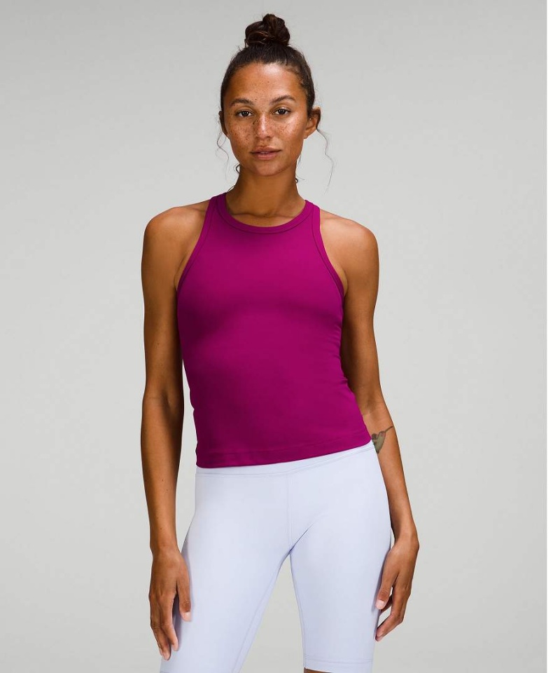 Camiseta sin Manga Lululemon Align™ Cintura-Length Racerback Mujer Moradas Chile | 792DOVBYU