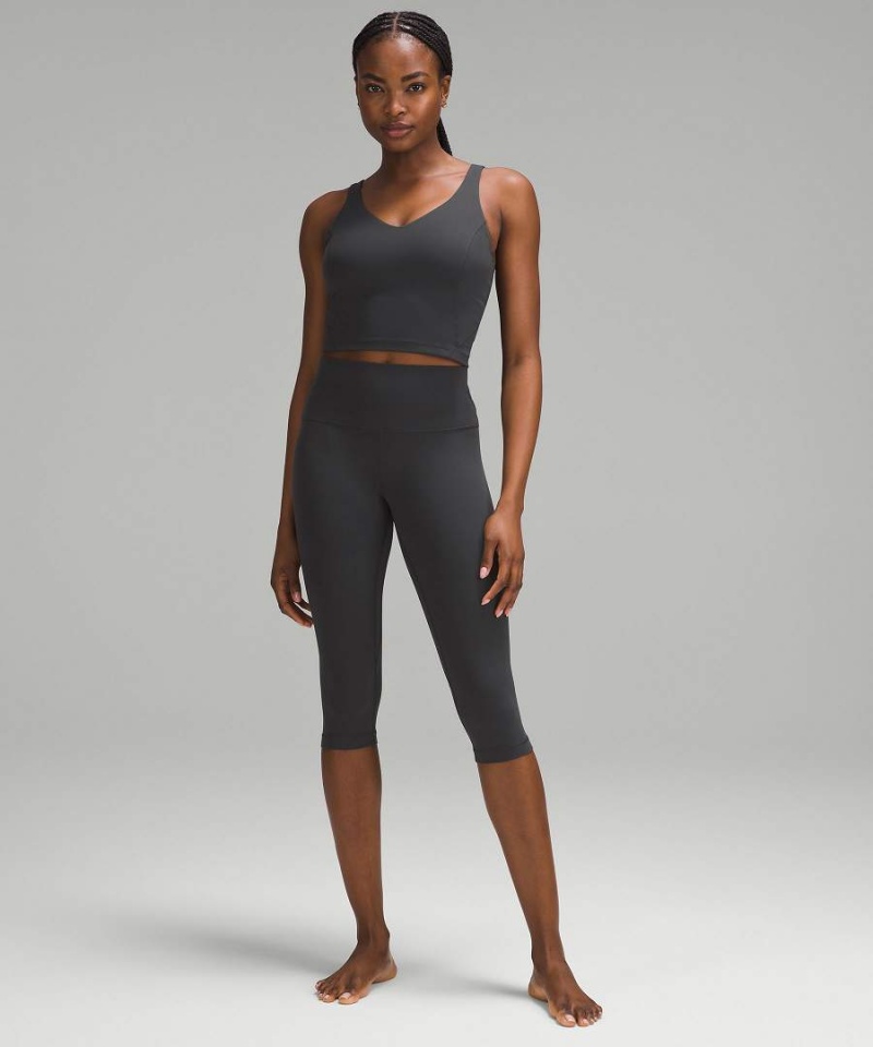 Camiseta sin Manga Lululemon Align™ Light Support, C/D Cup Mujer Gris Oscuro Chile | 435SFGCEB