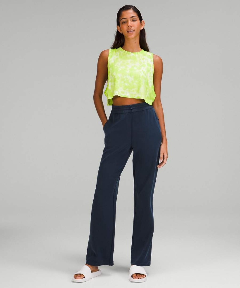Camiseta sin Manga Lululemon All Yours Cropped Algodon Mujer Verde Claro Chile | 768UOQSVF