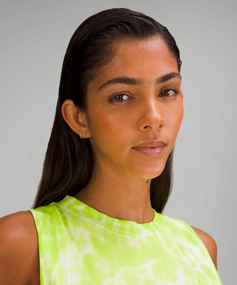 Camiseta sin Manga Lululemon All Yours Cropped Algodon Mujer Verde Claro Chile | 768UOQSVF