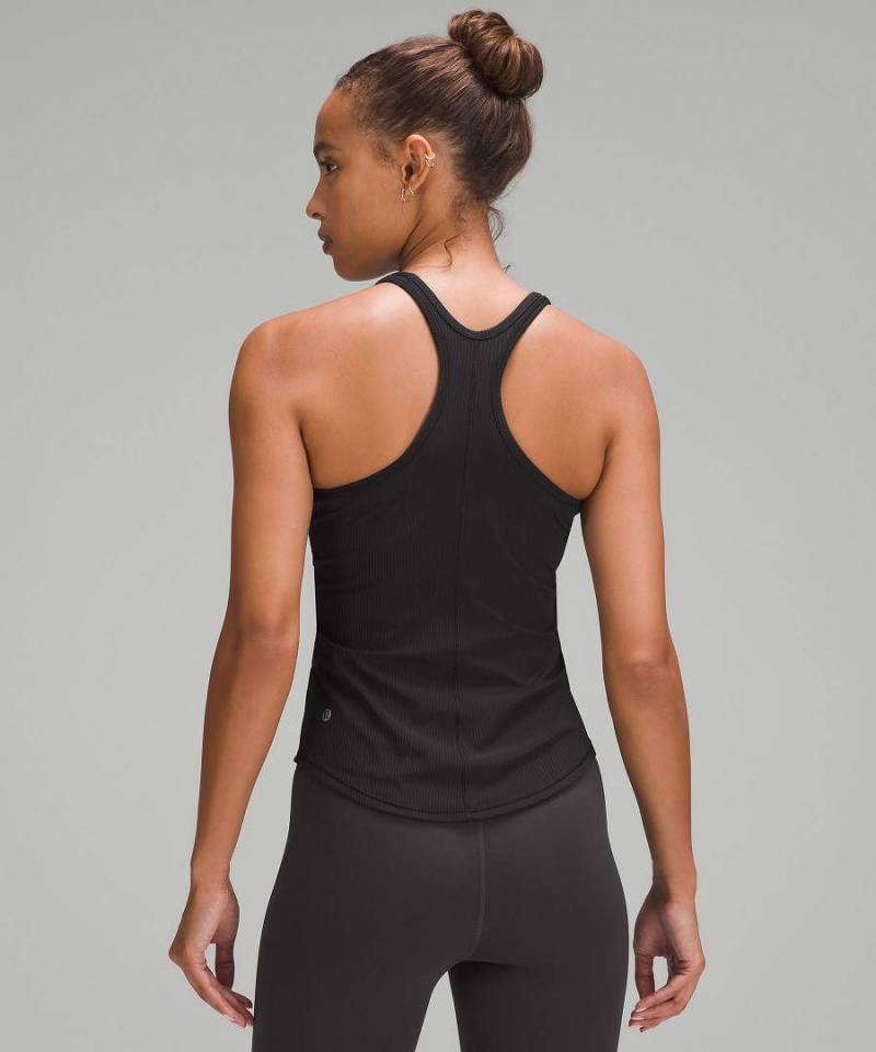 Camiseta sin Manga Lululemon Base Pace Acanalado Mujer Negras Chile | 174RAMVFE