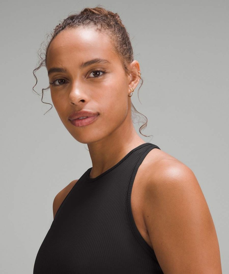 Camiseta sin Manga Lululemon Base Pace Acanalado Mujer Negras Chile | 174RAMVFE
