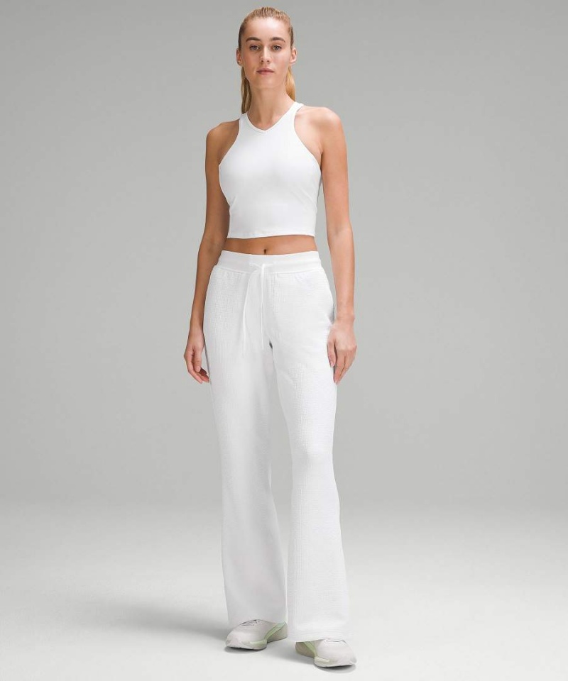 Camiseta sin Manga Lululemon Cropped V-Neck Tenis Mujer Blancas Chile | 641VCTUGB
