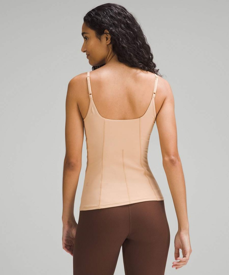 Camiseta sin Manga Lululemon Directo Correa Close-to-Body Shelf Mujer Beige Chile | 543AFTVWJ