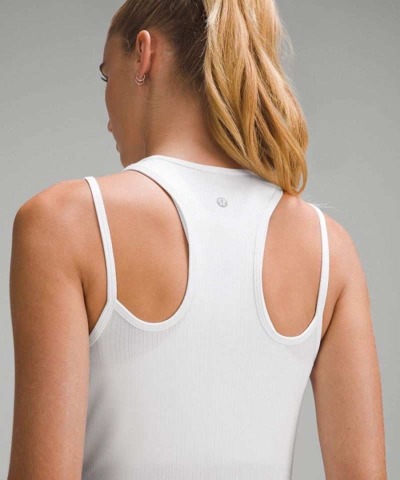 Camiseta sin Manga Lululemon Double-Correa Yoga Mujer Blancas Chile | 873FKOGMP
