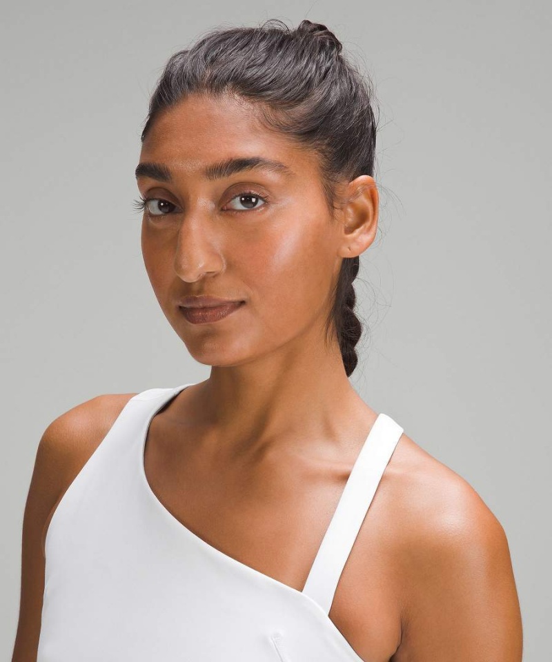 Camiseta sin Manga Lululemon Everlux Asymmetrical Tenis Mujer Blancas Chile | 806YGXAFH