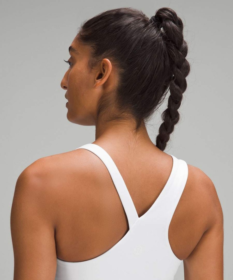 Camiseta sin Manga Lululemon Everlux Asymmetrical Tenis Mujer Blancas Chile | 806YGXAFH