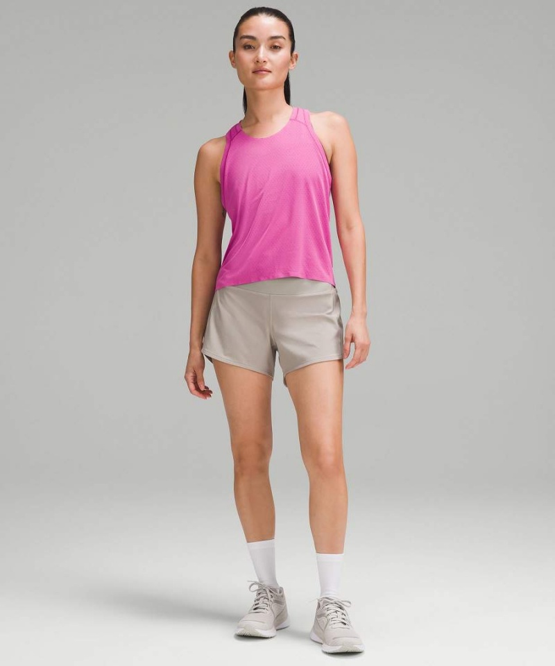Camiseta sin Manga Lululemon Fast and Free Race Length Mujer Rosas Chile | 620WDUTYE