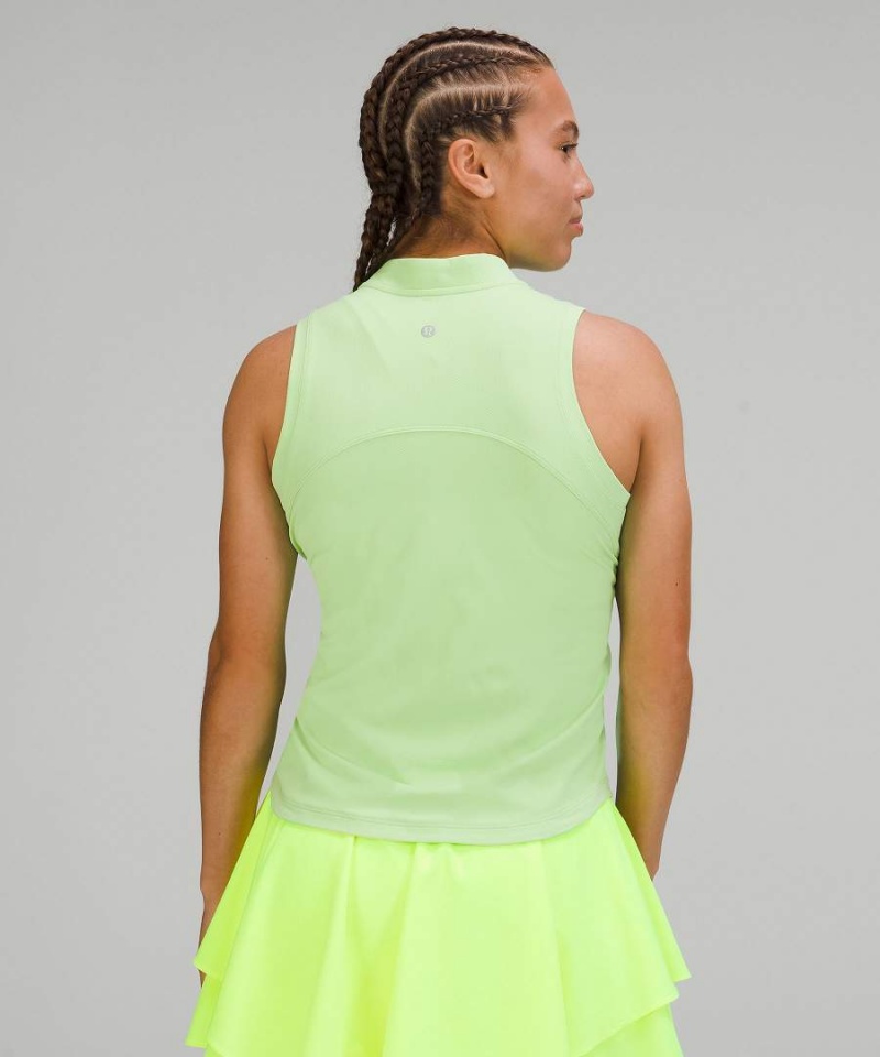 Camiseta sin Manga Lululemon Front-Zip Mock-Neck Tenis Mujer Verde Verde Menta Chile | 863BUCWDI