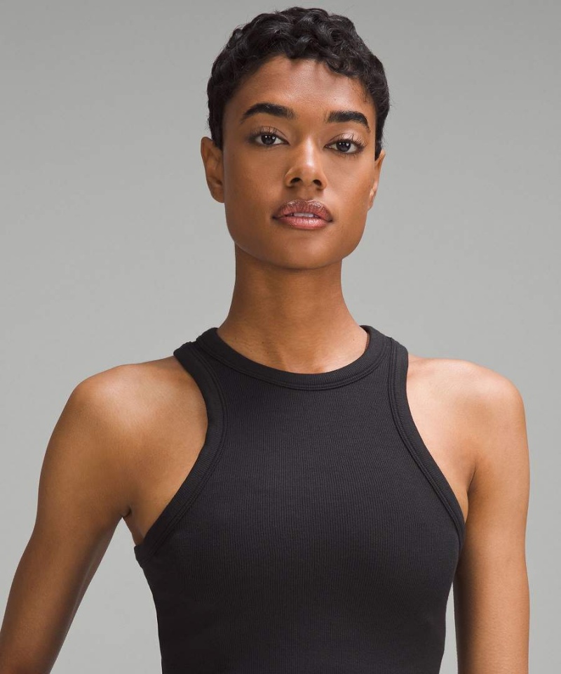 Camiseta sin Manga Lululemon Hold Tight Cropped Mujer Negras Chile | 268WYPKRD