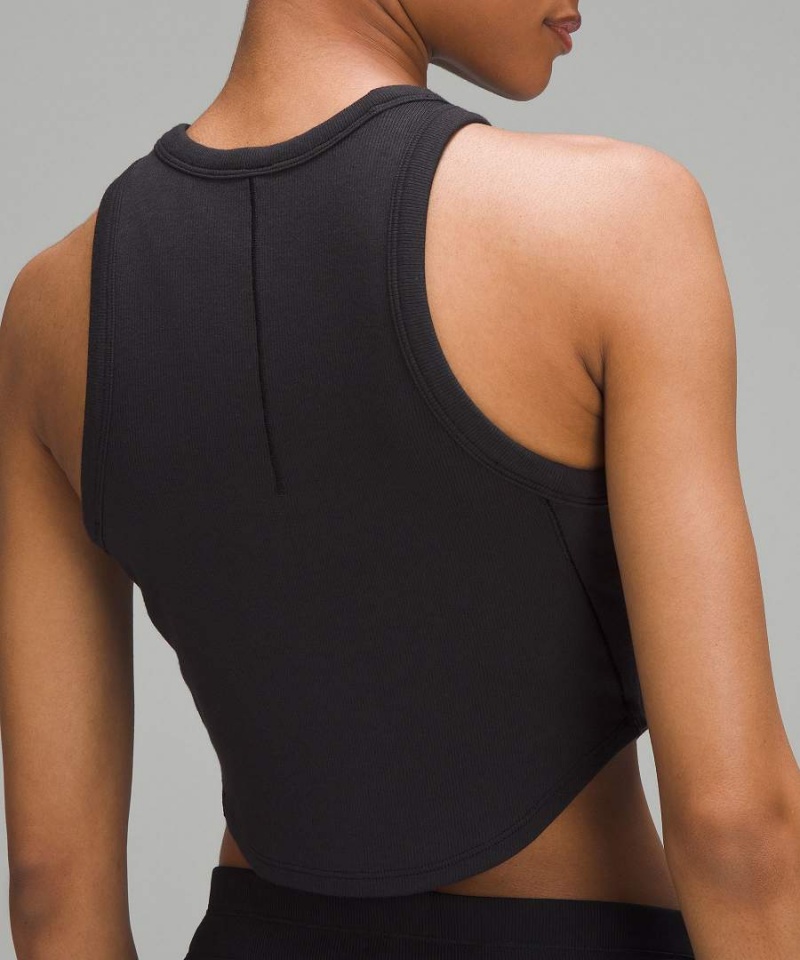 Camiseta sin Manga Lululemon Hold Tight Cropped Mujer Negras Chile | 268WYPKRD