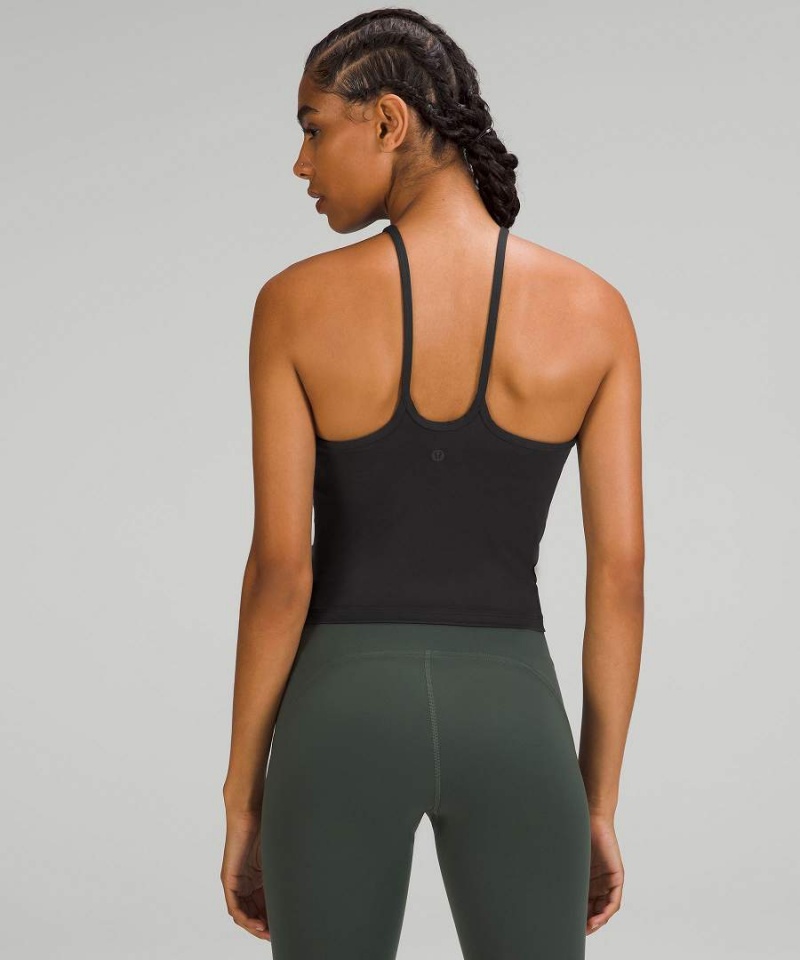 Camiseta sin Manga Lululemon Ligeros High-Neck Yoga Mujer Negras Chile | 485SHLDJW