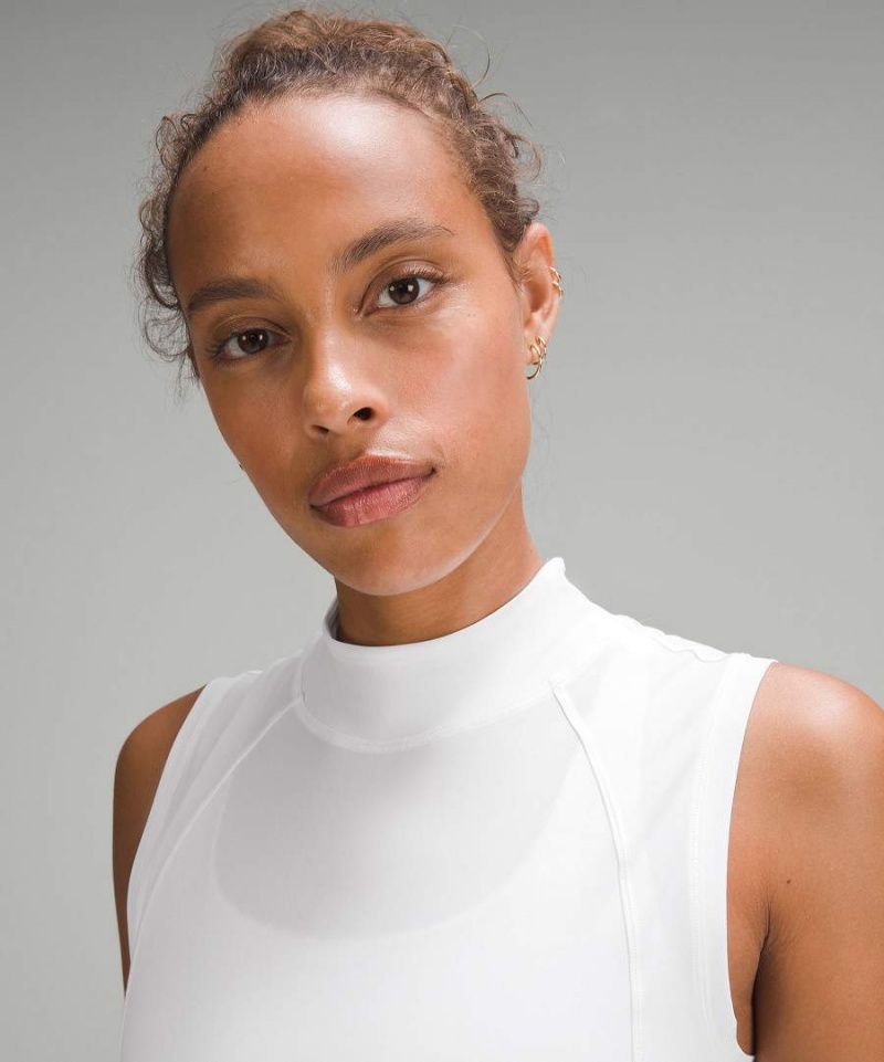 Camiseta sin Manga Lululemon Ligeros Nulux Mock-Neck Mujer Blancas Chile | 801WJHAZT