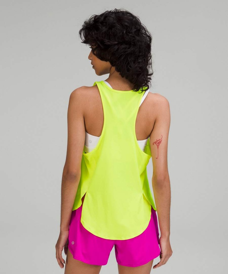 Camiseta sin Manga Lululemon Ligeros Stretch Correr Mujer Amarillo Chile | 148IZUTFB