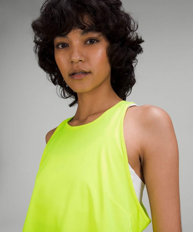 Camiseta sin Manga Lululemon Ligeros Stretch Correr Mujer Amarillo Chile | 148IZUTFB