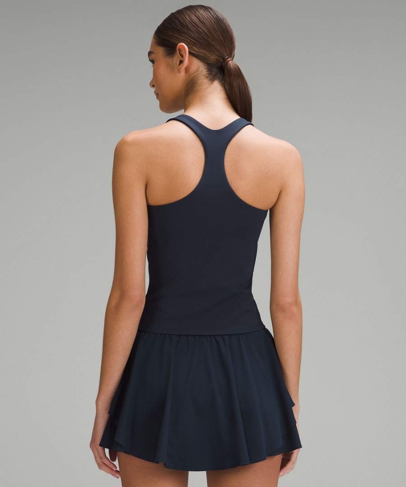Camiseta sin Manga Lululemon Ligeros Tenis Mujer Azul Marino Chile | 490CWJUKM