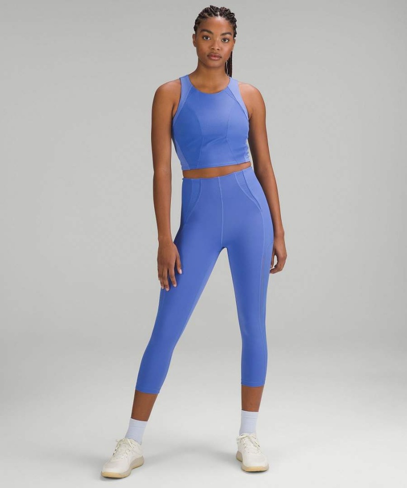 Camiseta sin Manga Lululemon Mesh Panelled Entrenamiento Shelf Mujer Indigo Chile | 342WIZDCO
