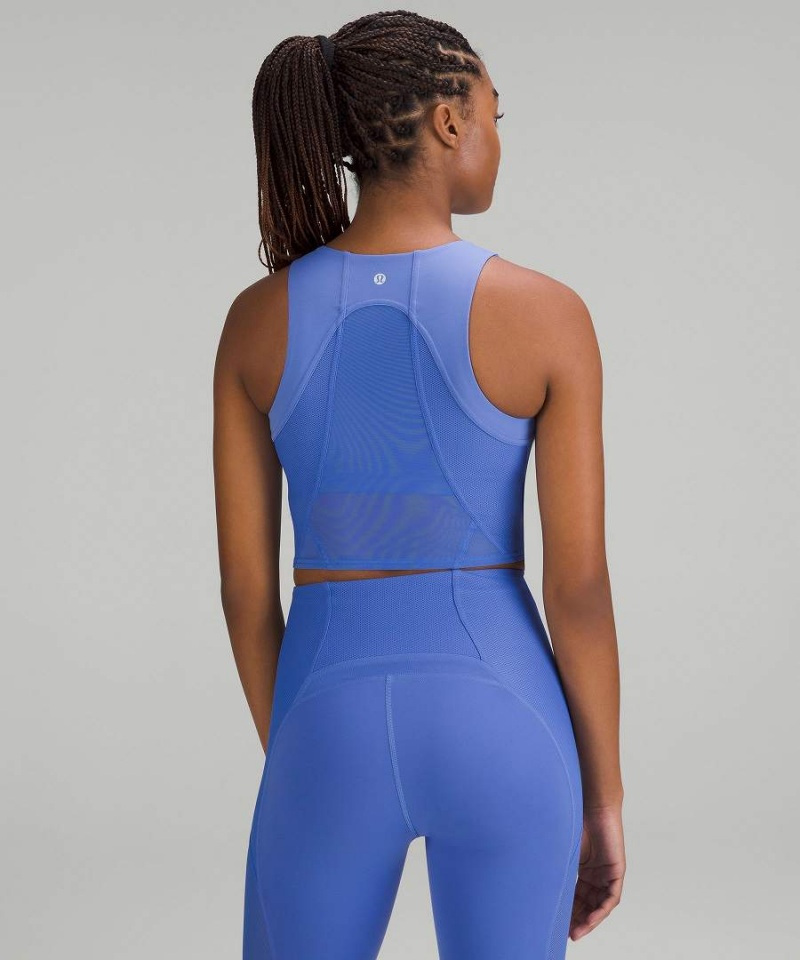 Camiseta sin Manga Lululemon Mesh Panelled Entrenamiento Shelf Mujer Indigo Chile | 342WIZDCO