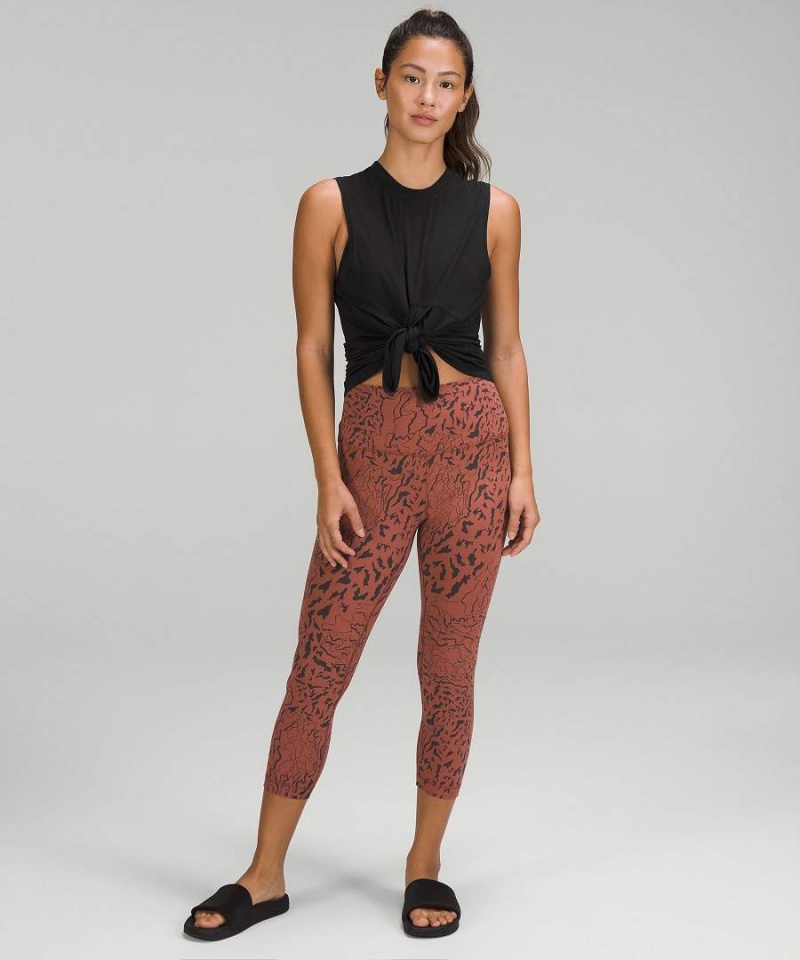 Camiseta sin Manga Lululemon Modal-Silk Blend Tie-Front Yoga Mujer Negras Chile | 534JTLKOC