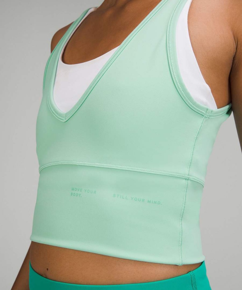 Camiseta sin Manga Lululemon Power Pivot Everlux Mujer Verde Menta Chile | 703AXSGZN
