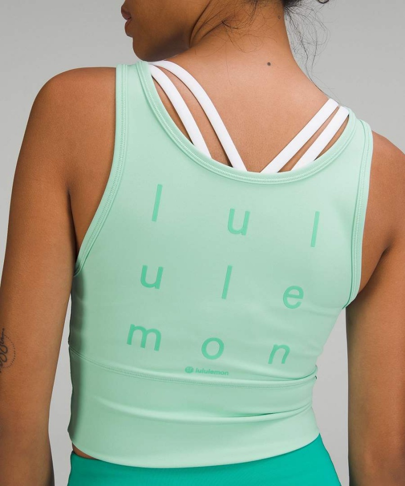 Camiseta sin Manga Lululemon Power Pivot Everlux Mujer Verde Menta Chile | 703AXSGZN