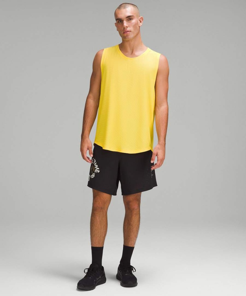 Camiseta sin Manga Lululemon Relaxed Jordan Clarkson Deporte Hombre Amarillo Chile | 583WKZHFJ