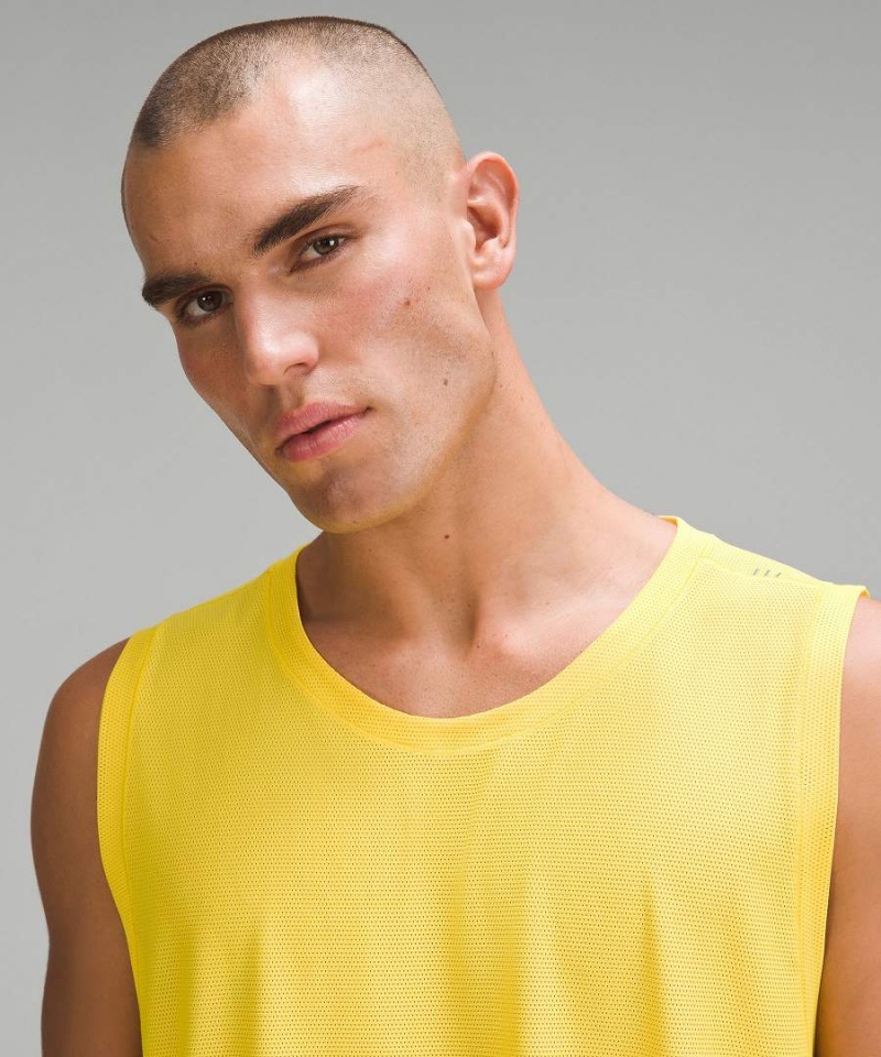 Camiseta sin Manga Lululemon Relaxed Jordan Clarkson Deporte Hombre Amarillo Chile | 583WKZHFJ